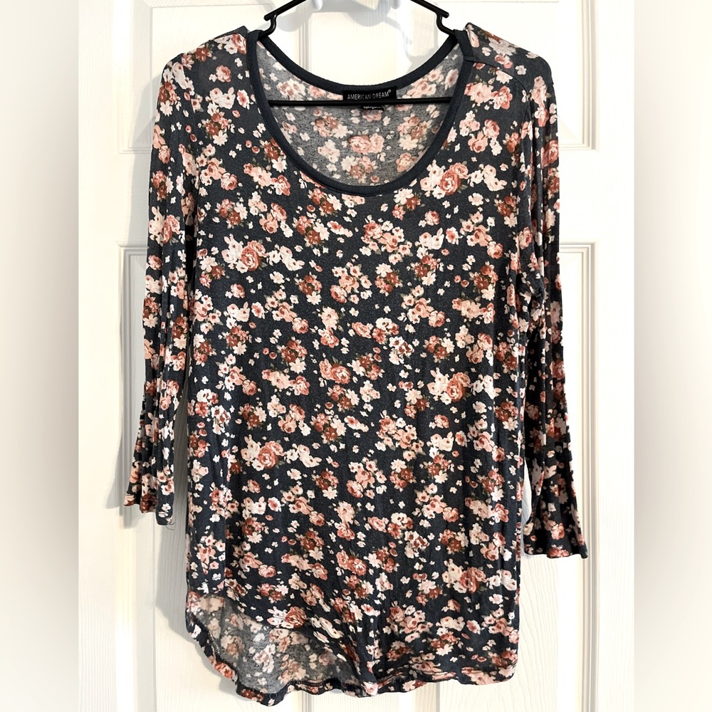 Floral Quarter Sleeve Shirt